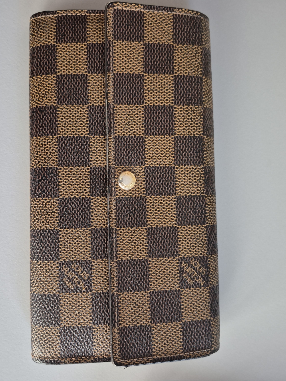 Damier Check Brown Long Wallet